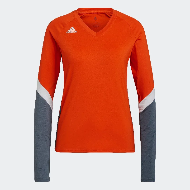 Yoga Tops with Supportive Features -Women's adidas Quickset Long Sleeve Multicolored Jersey