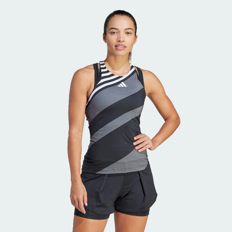 Stylish Yoga Tops with Adjustable Fit -Women's adidas Tennis AEROREADY Pro Y-Tank Top