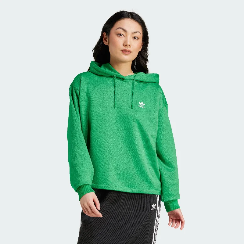 Yoga Tops for Core Strengthening -Women's adidas Trefoil Cropped Hoodie