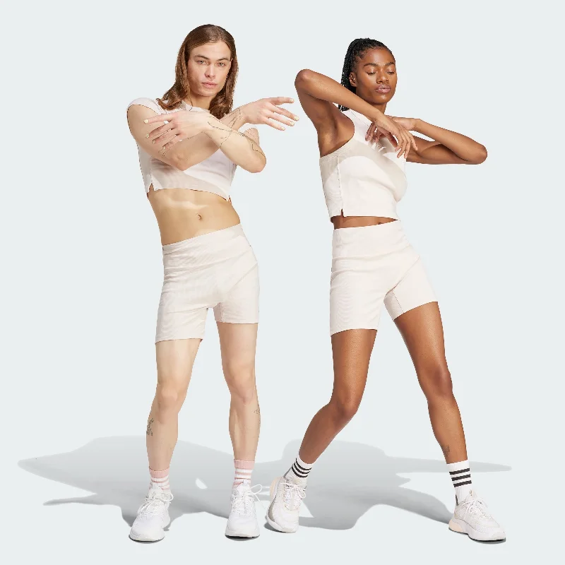 Yoga Shorts for Quick Flexibility -Women's adidas W LNG RIB BIKER