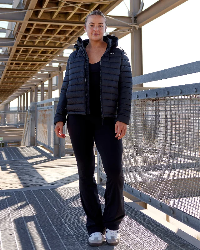 Yoga Tops for Daily Wear and Practice -All Day Puffer Jacket - Black