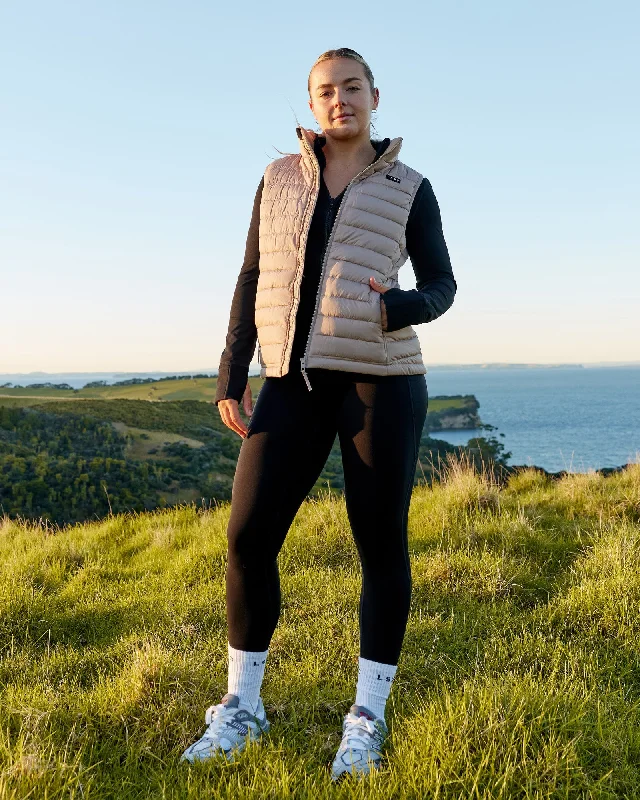Yoga Tops for Fitness Training -All Day Puffer Vest - Desert