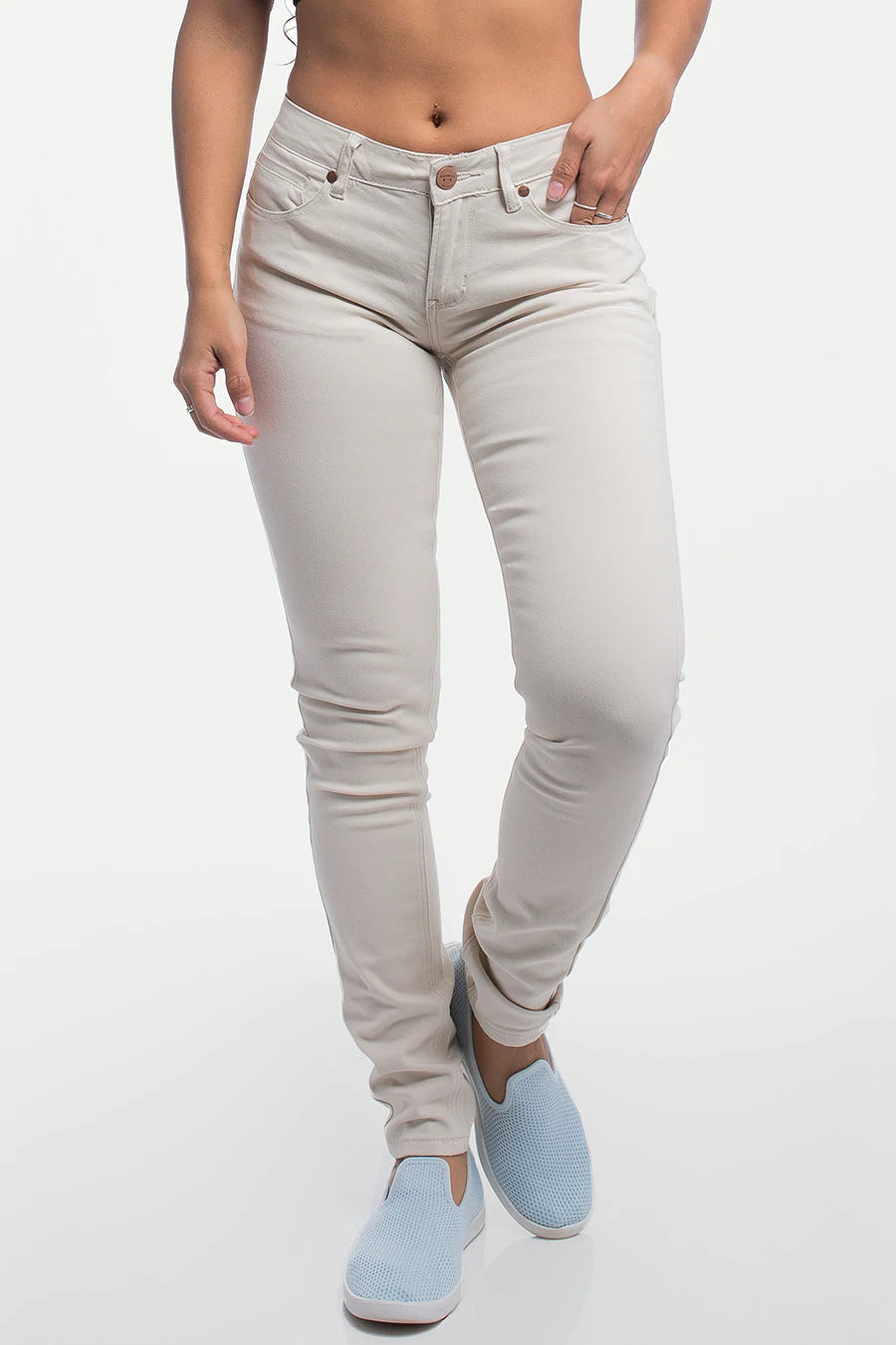 Yoga Pants with Adjustable Waist -Womens Athletic Chino Pant