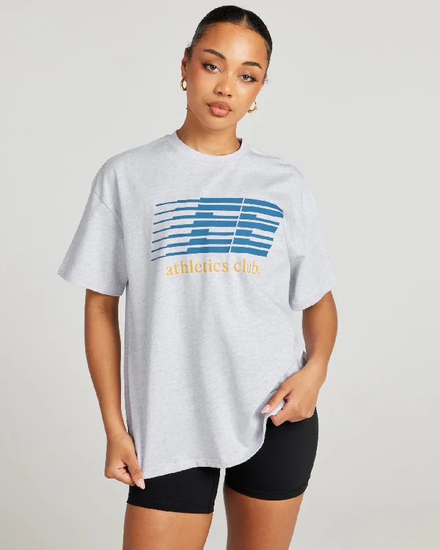 Women's Yoga Tops for Everyday Fitness -Women's Athletics Club Tee - Polar Grey