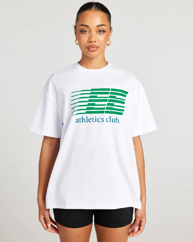Yoga Tops for Easy Movement and Comfort -Women's Athletics Club Tee - White
