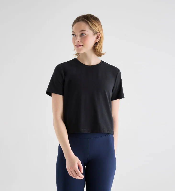 Comfortable Yoga Tops for Studio Sessions -Women's Boxy Tee