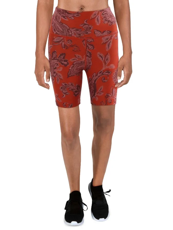 Yoga Shorts for Deep Poses -Womens Camouflage High Waist Bike Short