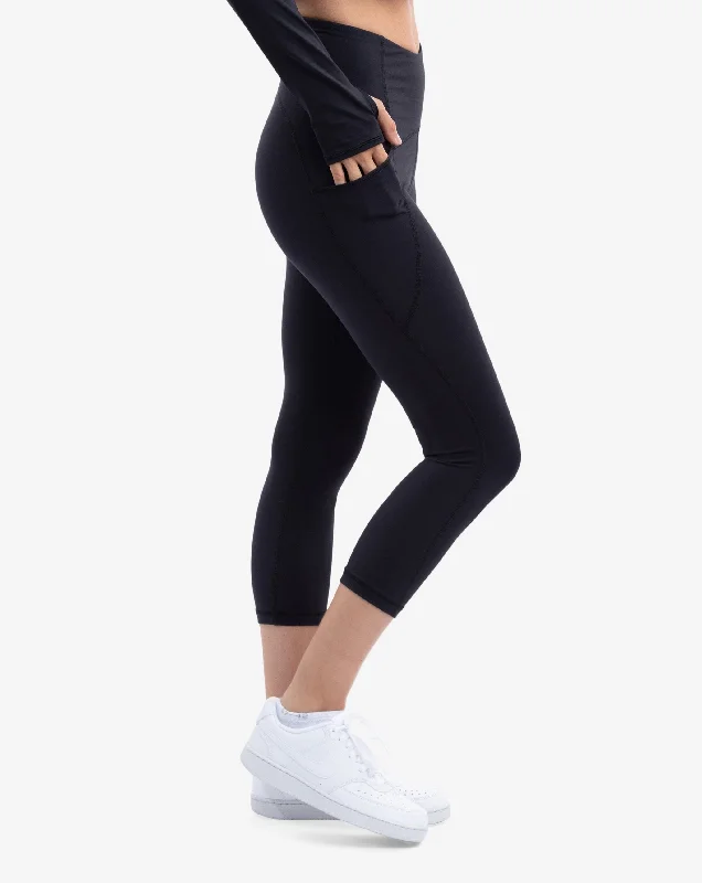 Yoga Pants for Full Range of Flexibility -WOMEN'S COMPRESSION CAPRI LEGGINGS (6103)