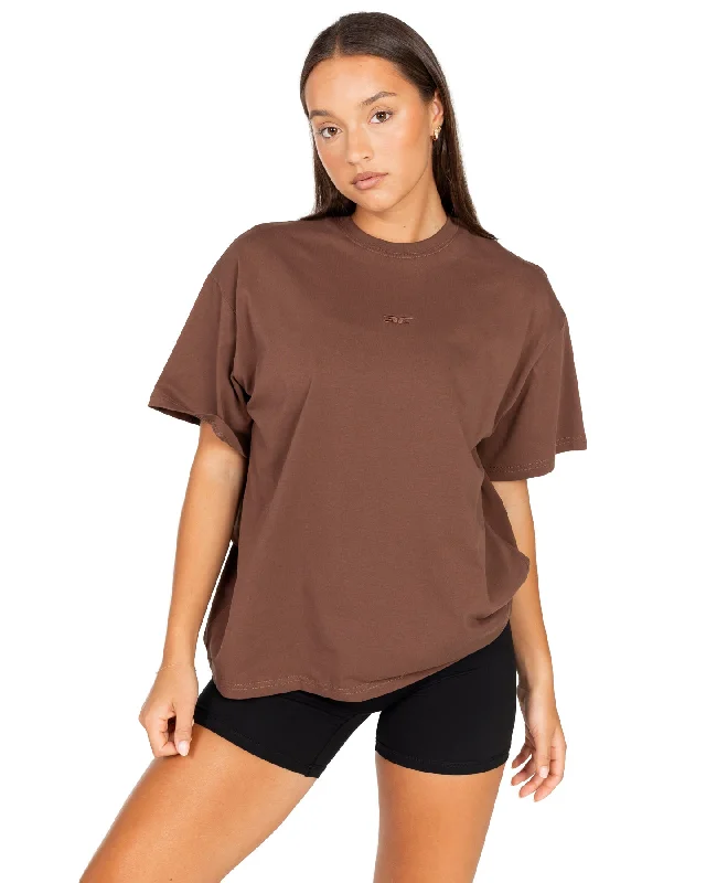 Best Yoga Tops for Comfort -Women's Classic Tee - Brown