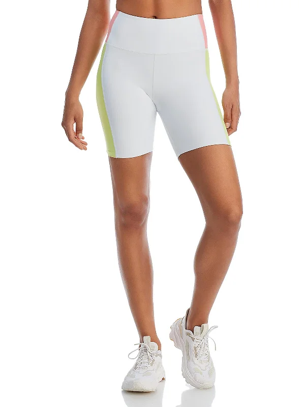 Stylish Yoga Shorts for Comfort -Womens Colorblock Contrast Bike Short