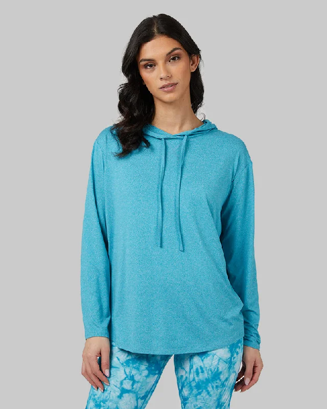 Yoga Shorts for Comfortable Yoga Practice -WOMEN'S COOL LONG SLEEVE HOODED T-SHIRT