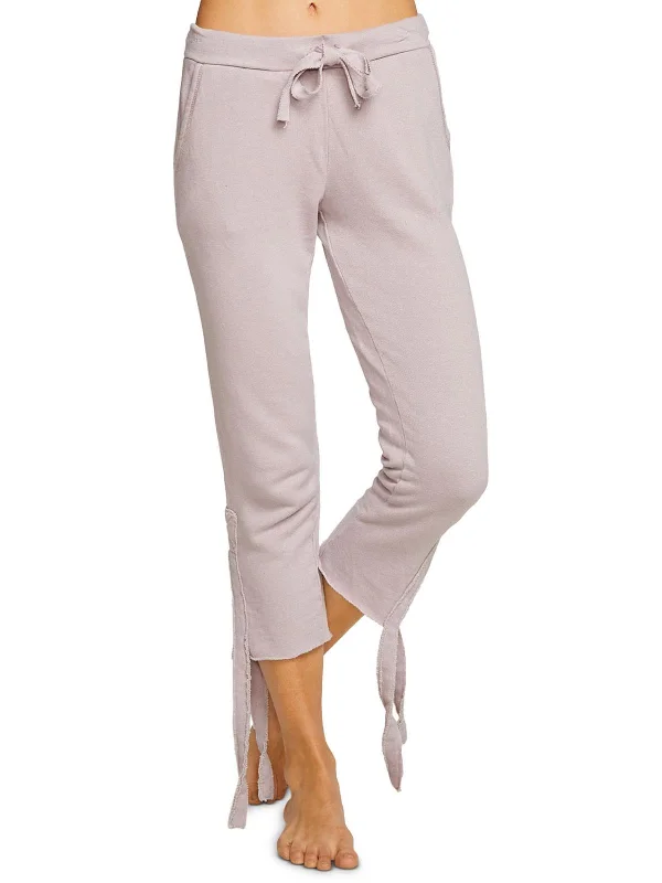 Yoga Shorts for Stretch and Flexibility -Womens Crop Side Tie Jogger Pants