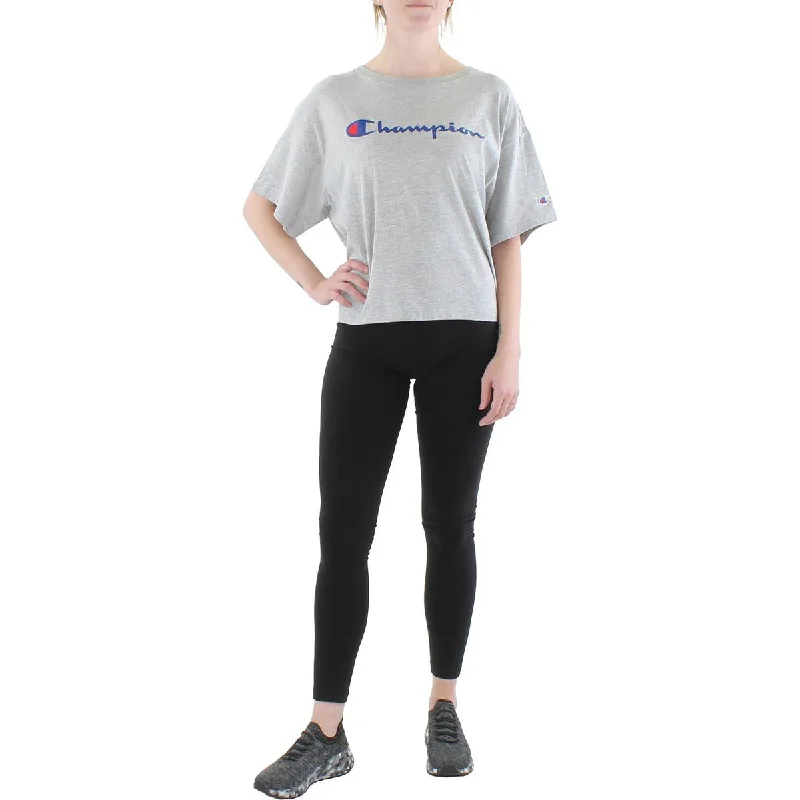 Women's Yoga Tops for Every Practice -Womens Cropped Logo Pullover Top