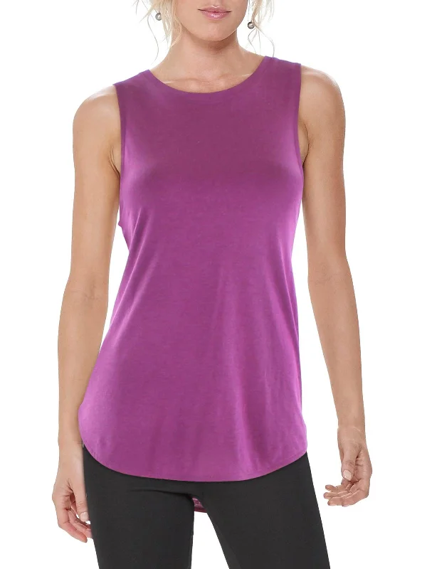 Women's Yoga Tops for Core Strengthening -Womens Curve Hem Active Tank Top