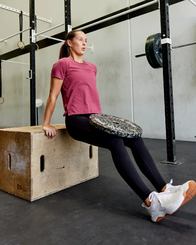 Best Yoga Tops for Comfort -Deluxe PimaFLX Tee - Dry Rose