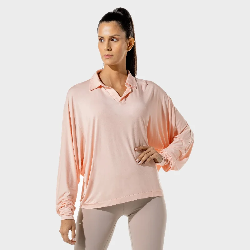 Yoga Tops for Core Fitness Training -Women's Fitness - Oversized Shirt - Peachy Keen