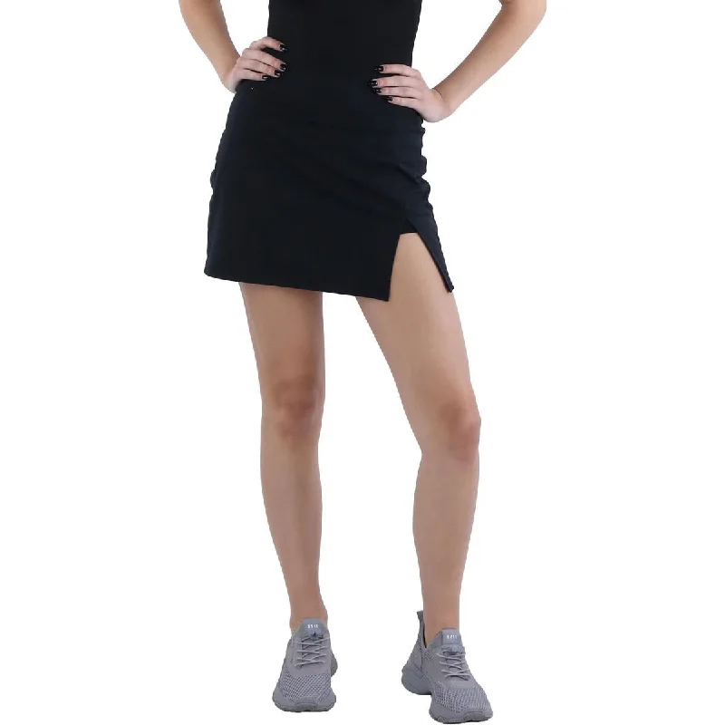 Full-Waist Yoga Shorts for Full Coverage -Womens Fitness Training Skort
