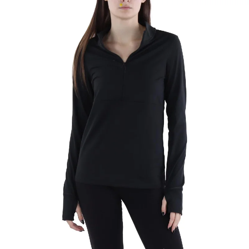 Yoga Tops for Seamless Movement -Womens Fitted Athletic 1/2 Zip Top