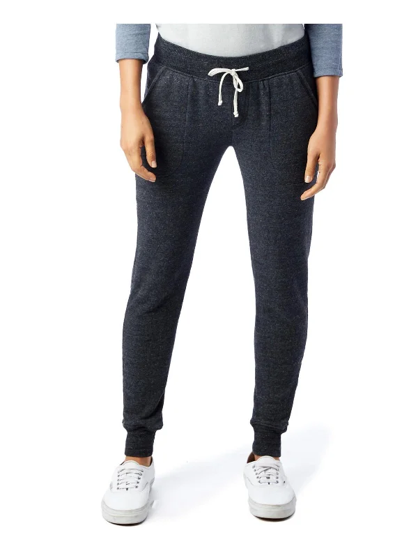 Flexible Fit Yoga Shorts -Womens Fleece Lined Heathered Sweatpants