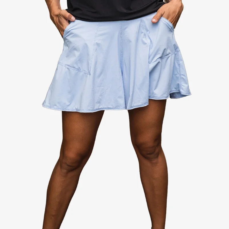 High-Waisted Yoga Shorts -Women's Flowy 2 in 1 Shorts