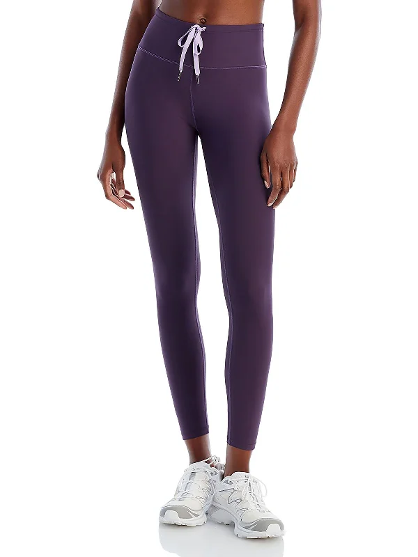 Yoga Shorts for Optimal Performance -Womens High Rise Drawcord Athletic Leggings