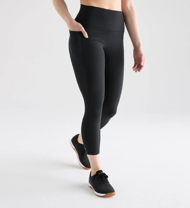 Yoga Pants for Performance and Style -Women's High-Rise Matte Pocket Tight 25"
