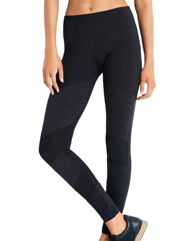 Full-Waist Yoga Shorts for Full Coverage -Women's Moto Leggings In Sea Black