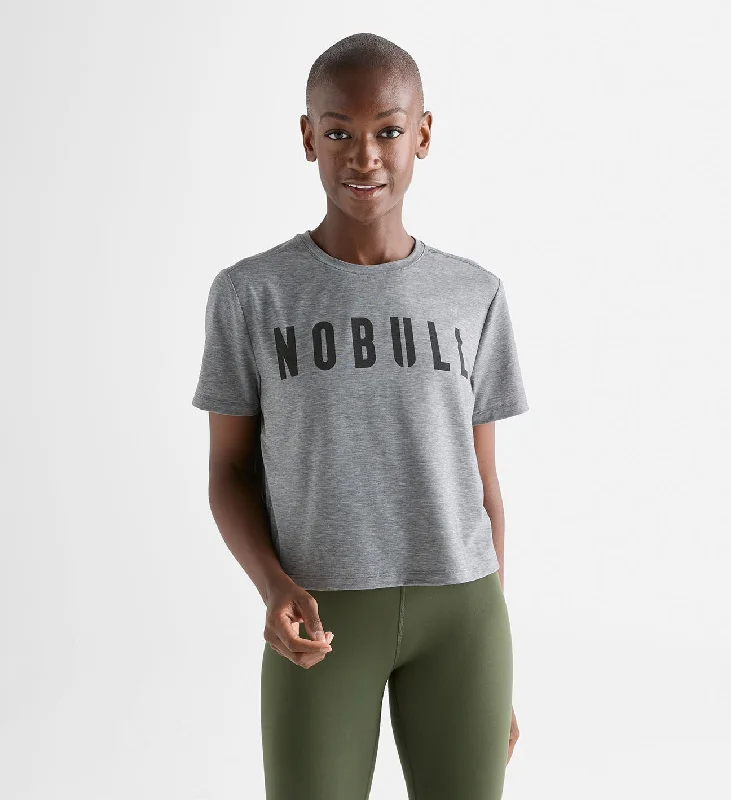 Women's Yoga Tops with High Stretch for Flexibility -Women's NOBULL Boxy Tee