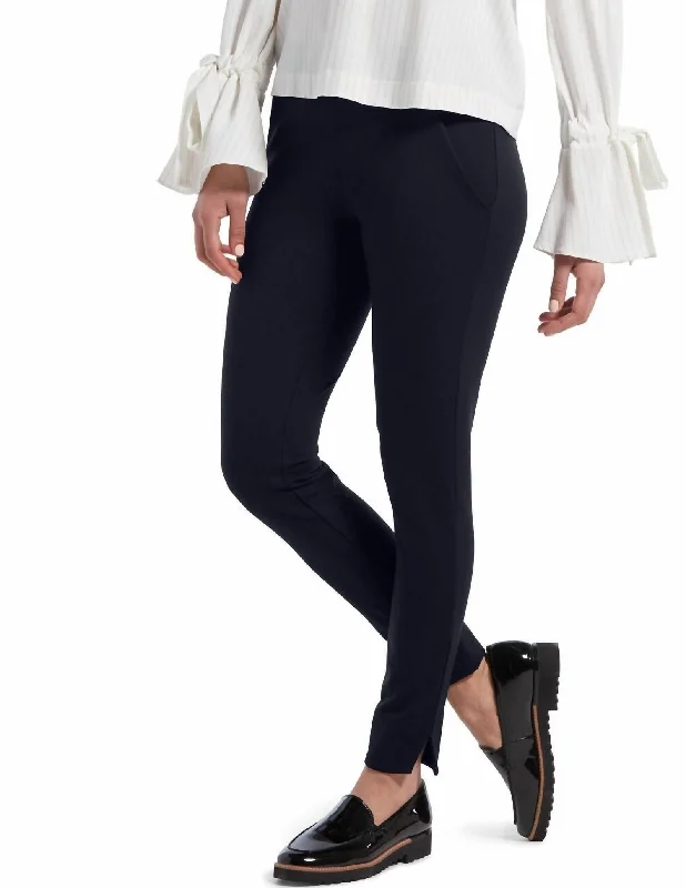 Yoga Shorts for Women’s Performance -Women's Ponte 7/8 Leggings In Navy