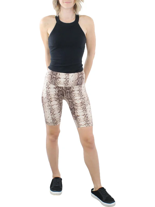 Yoga Shorts for Performance Flexibility -Womens Printed Bodycon Bike Short