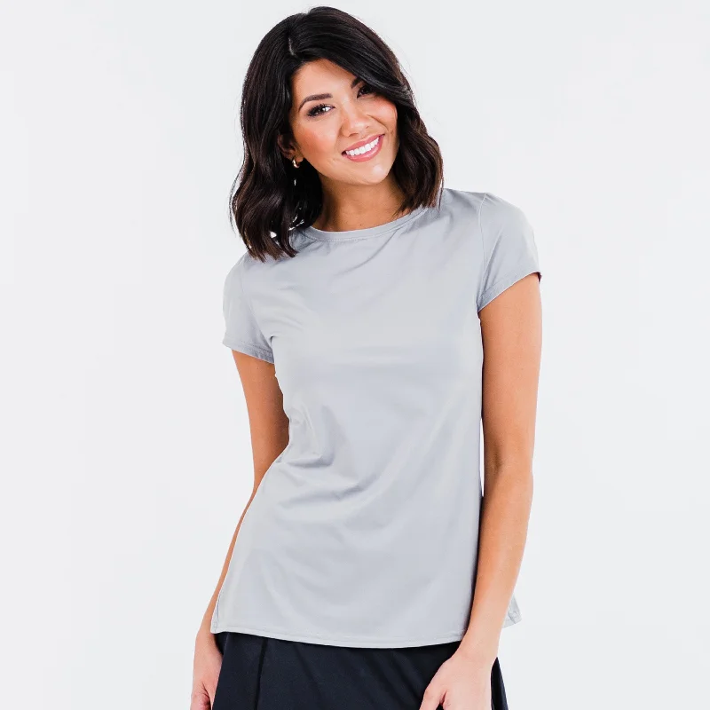 Yoga Tops for Deep Stretching Poses -Women's Pro Pleated Back Performance Top