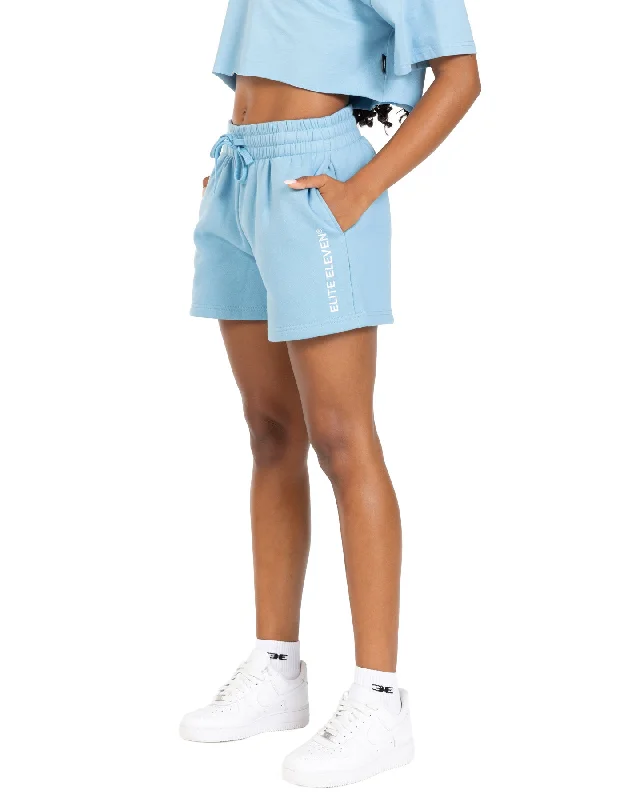 Yoga Shorts for Flexibility and Movement -Women's Registered Shorts - Light Blue