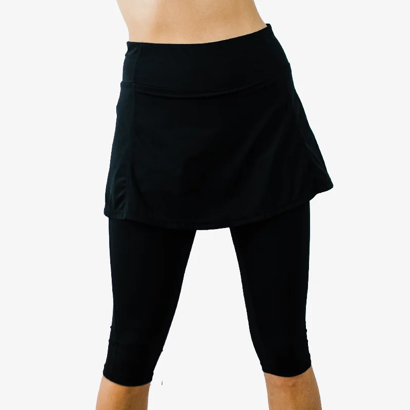 Yoga Shorts for Stretching and Flexing -Women's Short Sport Skirt With Attached 17" Leggings Yoga Shorts for Stretching and Flexing -Women's Short Sport Skirt With Attached 17" Leggings