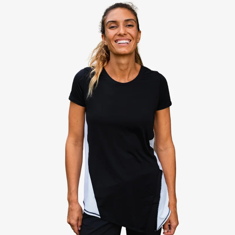 Yoga Tops for Hot Yoga and Stretching -Women's Side Split Tie Up Tee