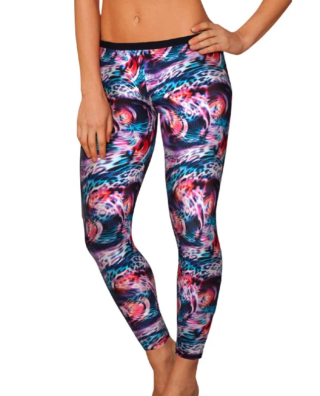 Yoga Shorts for Flexibility and Strengthening -Women's Swim Leggings In Tiger Wave