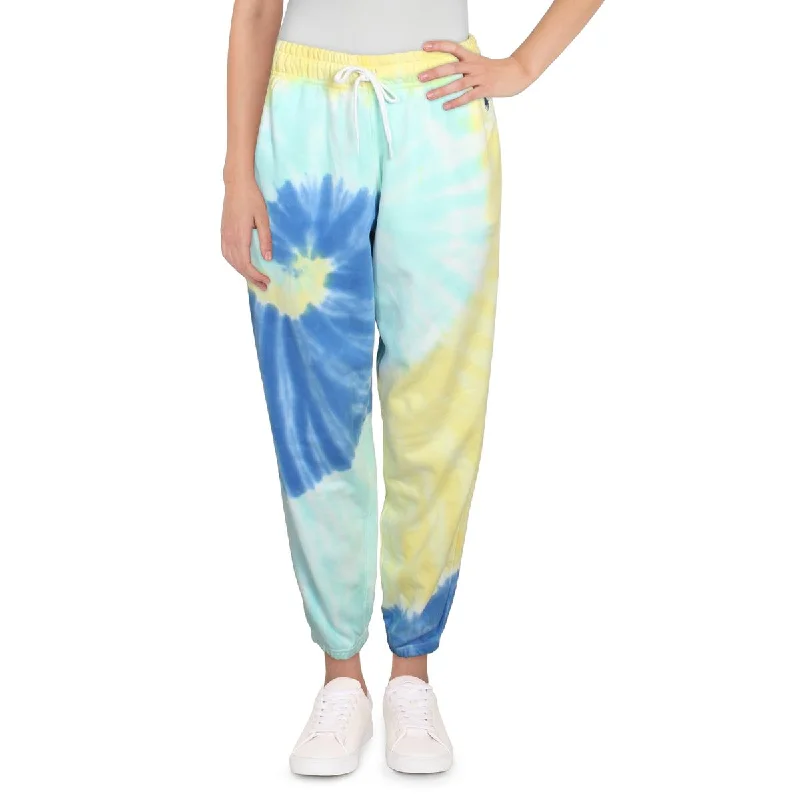 Yoga Shorts for Strength and Flexibility -Womens Tie-Dye Drawstring Jogger Pants