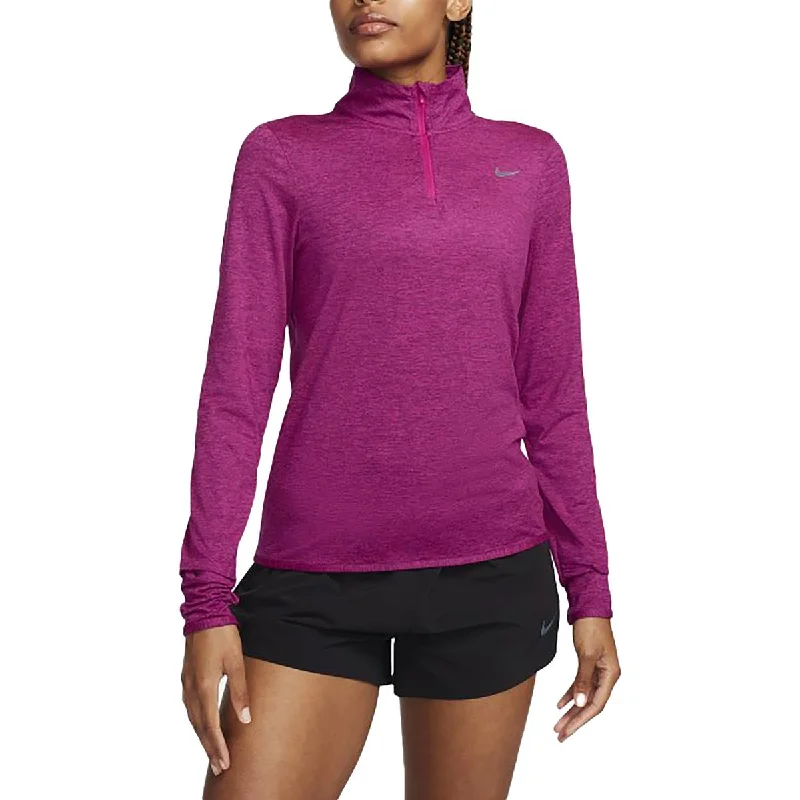 Sleeveless Yoga Tops with Built-In Bra -Womens UPF 40+ Running 1/2 Zip Top