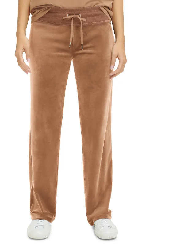 Stylish Yoga Shorts for Core Training -Womens Velour Pull On Sweatpants