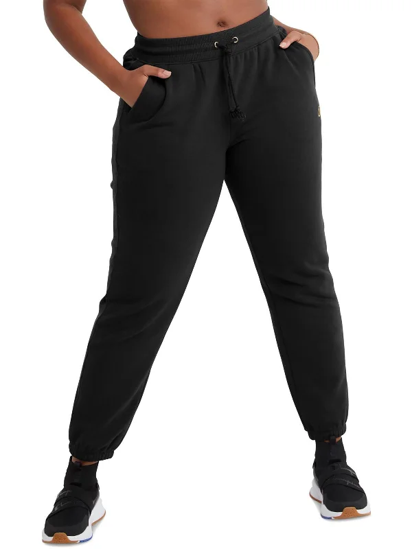 Yoga Shorts for Studio and Gym -Womens Velour Trim Sweatpants Jogger Pants