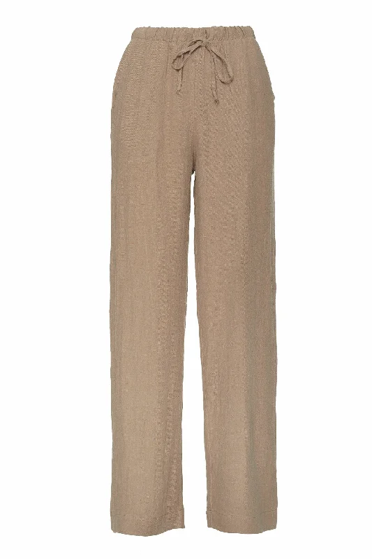 Stylish and Functional Yoga Pants -Women's Wide Leg Linen Pant