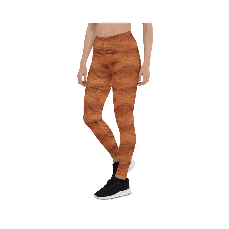 Yoga Pants for Dynamic Movements -Woodgrain Leggings
