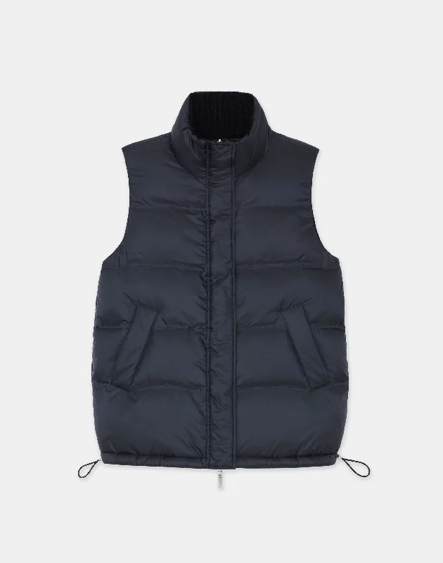 Yoga Shorts for Comfort and Style -Wool Knit & Quilted Down Reversible Vest