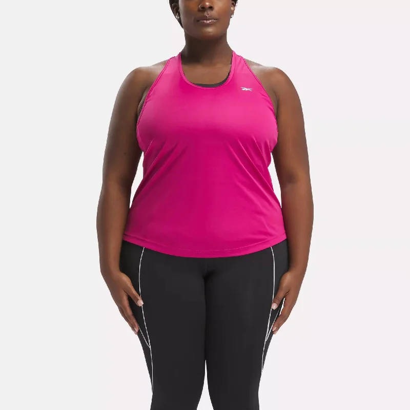 Comfortable Yoga Tops for Long Poses -Workout Ready Mesh Back Tank Top (Plus Size)