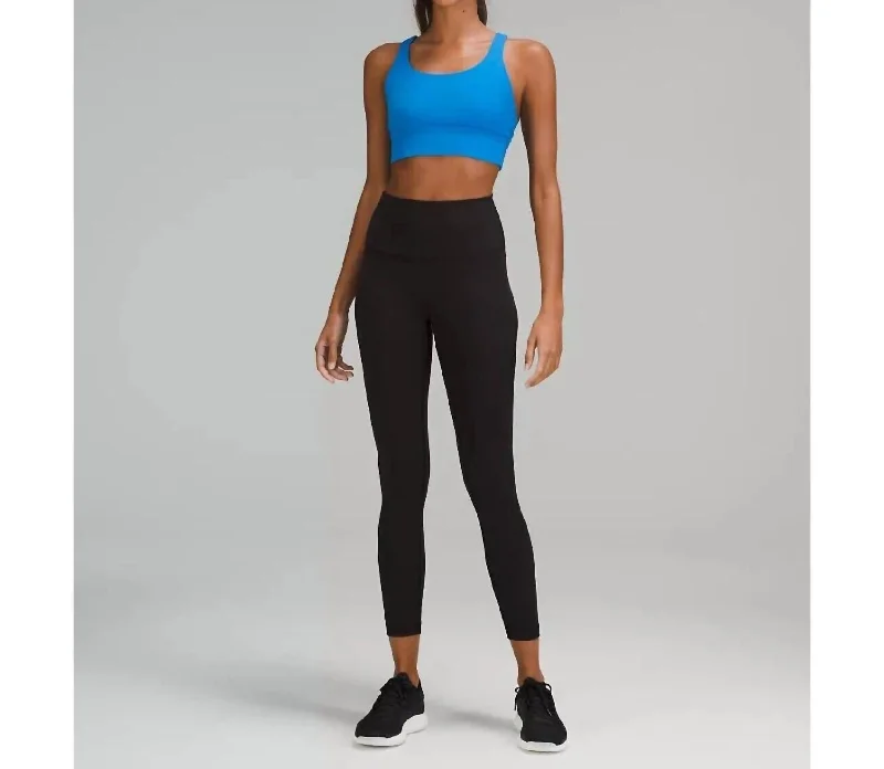 Women's Yoga Shorts with High Waistband -Wunder Train High-Rise Tight 25" In Black