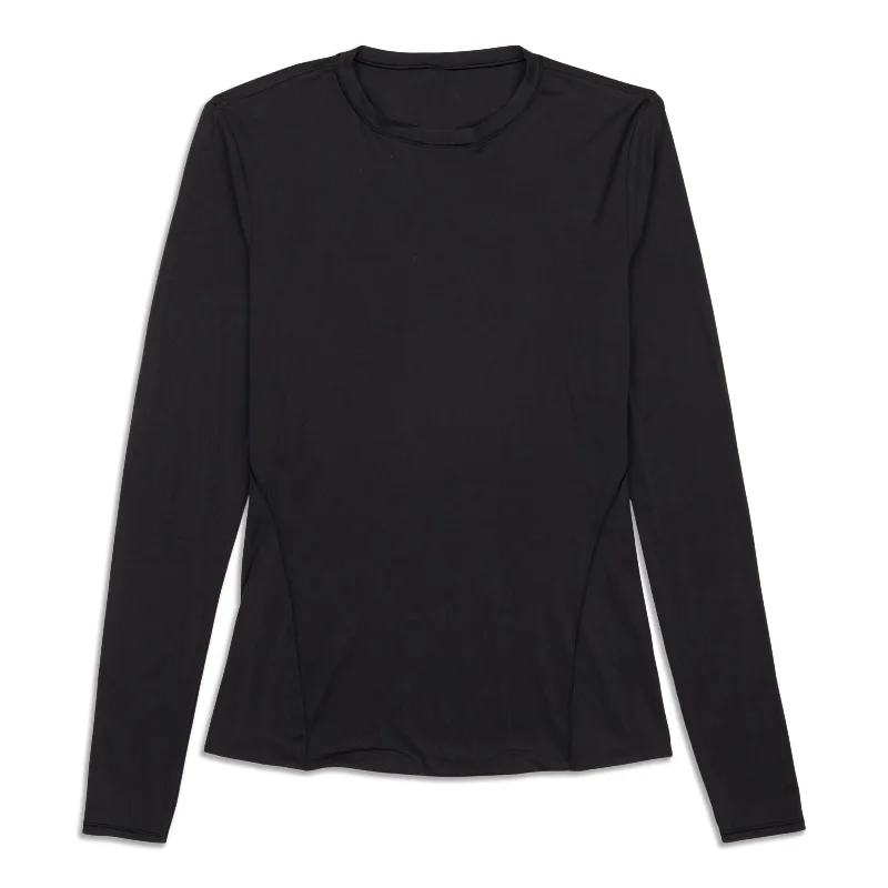 Yoga Tops for Power and Flexibility -Wundermost Ultra-Soft Crewneck Long-Sleeve Shirt - Resale