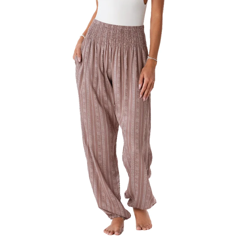Yoga Pants for Full Movement -Yao Tribal Print Harem Pants
