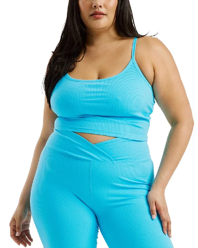 Women's Yoga Tops with Built-In Bra Support -Year of Ours Ribbed Bralette Tank