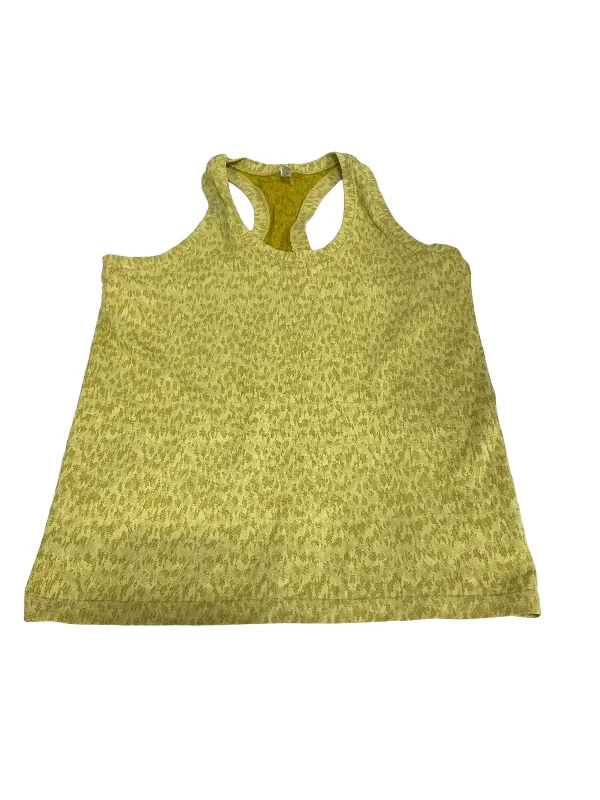 Yoga Tops for Supportive Fit -Yellow Athletic Tank Top Athleta, Size Xl