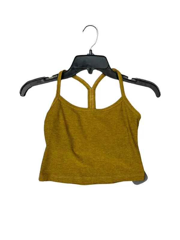 Yoga Tops with Moisture-Wicking Fabric -Yellow Athletic Tank Top Beyond Yoga, Size S