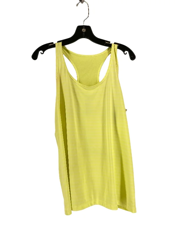 Women's Yoga Tops for Power Yoga -Yellow Athletic Tank Top Danskin, Size Xl